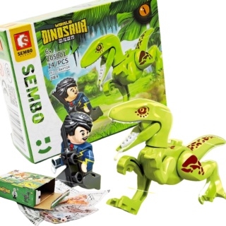 205001-1 KLOCKI DINOSAUR WORLD WELOCIRAPTOR 24el.