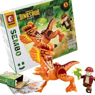 205001-2 KLOCKI DINOSAUR WORLD DILOFOZAUR 24el.