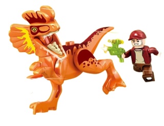 205001-2 KLOCKI DINOSAUR WORLD DILOFOZAUR 24el.