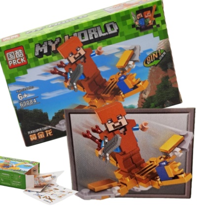 63084-6 KLOCKI MY WORLD MINECRAFT ZŁOTY SMOK