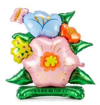 BALON FOLIOWY STOJĄCY KOLOROWE KWIATY DZIEŃ MAMY 100x116cm