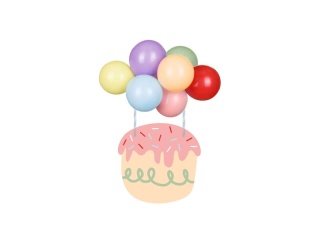 TOPPER BALONOWY MULTIKOLOR DEKORACJA TORTU 29cm