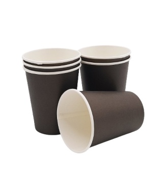 CZARNE KUBKI PAPIEROWE 6szt. KUBECZKI JEDNORAZOWE