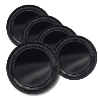 CZARNE TALERZYKI PAPIEROWE 6szt. TALERZYKI JEDNORAZOWE18cm