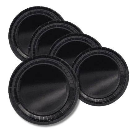 CZARNE TALERZYKI PAPIEROWE 6szt. TALERZYKI JEDNORAZOWE18cm