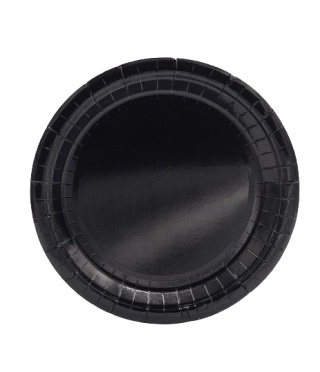 CZARNE TALERZYKI PAPIEROWE 6szt. TALERZYKI JEDNORAZOWE18cm