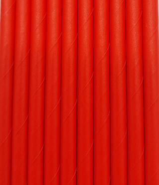 CZERWONE SŁOMKI PAPIEROWE 10szt. SŁOMKI JEDNORAZOWE