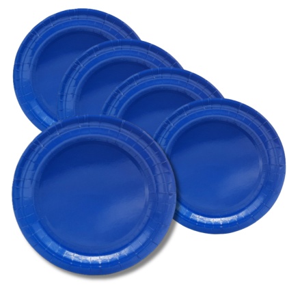 GRANATOWE TALERZYKI PAPIEROWE 6szt. TALERZYKI JEDNORAZOWE 18cm