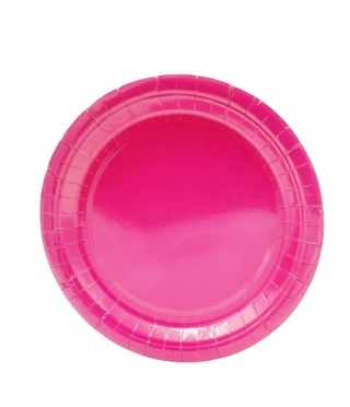 RÓŻOWE TALERZYKI PAPIEROWE 6szt. TALERZYKI JEDNORAZOWE 18cm