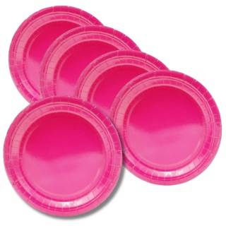 RÓŻOWE TALERZYKI PAPIEROWE 6szt. TALERZYKI JEDNORAZOWE 18cm