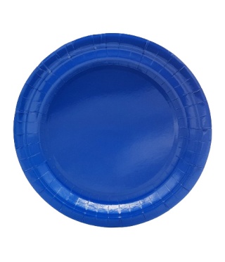 ZESTAW GRANATOWY TALERZYKI + KUBECZKI + SŁOMKI