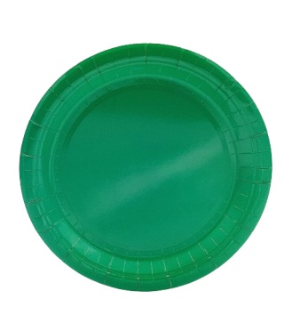 ZESTAW ZIELONY TALERZYKI + KUBECZKI + SŁOMKI