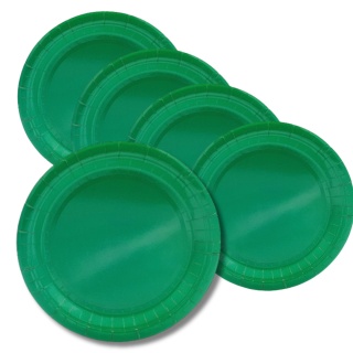 ZIELONE TALERZYKI PAPIEROWE 6szt. TALERZYKI JEDNORAZOWE18cm