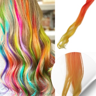 KOLOROWE PASEMKA OMBRE NA SPINCE SZTUCZNE PASEMKA NA WAKACJE