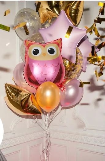 BALON FOLIOWY SOWA 45x54cm NA POWIETRZE LUB HEL ANIMAL PARTY BALON FOLIOWY SOWA 45x54cm NA POWIETRZE LUB HEL ANIMAL PARTY