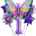 BALON FOLIOWY KOLOROWY MOTYL 49x76cm NA POWIETRZE LUB HEL