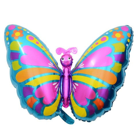 BALON FOLIOWY KOLOROWY MOTYL 49x76cm NA POWIETRZE LUB HEL BALON FOLIOWY KOLOROWY MOTYL 49x76cm NA POWIETRZE LUB HEL