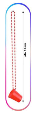 PLASTIKOWE KIELISZKI NA ŁAŃCUSZKU 6szt. WIELORAZOWE IMPREZOWE GADŻETY
