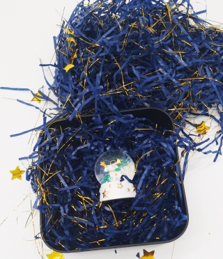 WYPEŁNIENIE DO PUDEŁEK GRANATOWE DO PREZENTÓW PAPIEROWA RAFFIA