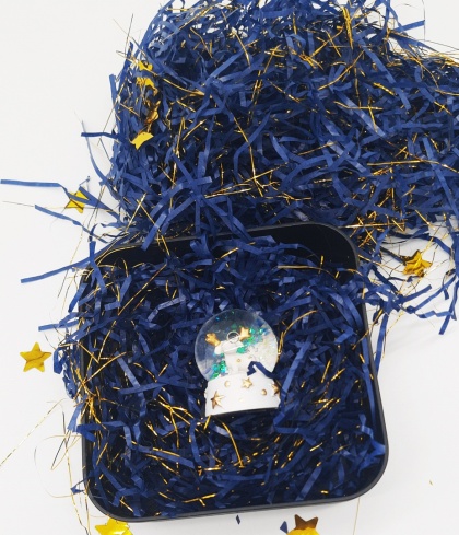 WYPEŁNIENIE DO PUDEŁEK GRANATOWE DO PREZENTÓW PAPIEROWA RAFFIA