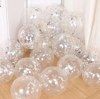 SREBRNE KONFETTI FOLIOWE 15mm DO BALONÓW BOBO LATEKSOWYCH OZODBA STOŁU