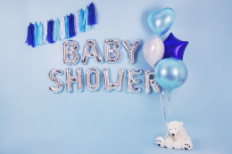 BALON FOLIOWY BŁĘKITNE SERCE 45cm CHRZEST BABY SHOWER URODZINY