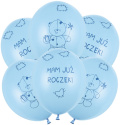 BALONY URODZINOWE MAM JUŻ ROCZEK CHŁOPIEC 30cm 6szt. PIERWSZE URODZINY