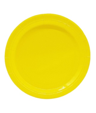 ŻÓŁTE TALERZYKI PAPIEROWE 6szt. TALERZYKI JEDNORAZOWE 18cm