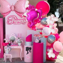 BALONY PRINCESS RÓŻOWE / CZARNE 30cm 6sztuk BARBIE PARTY