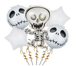 BALON FOLIOWY SZKIELET KOŚCIOTRUP 81cm HALLOWEEN