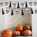 BANER HALLOWEEN CZASZKI HOLOGRAFICZNE DEKORACJE NA HALLOWEEN