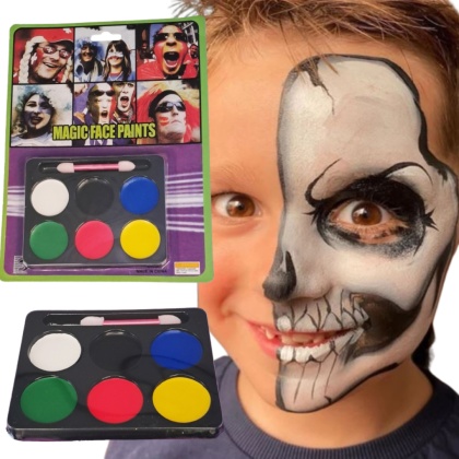 FARBKI DO TWARZY 6 kolorów HALLOWEEN PRZYJĘCIA