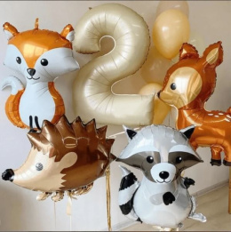 BALON FOLIOWY LISEK 48x65cm ANIMAL PARTY LEŚNE URODZINY