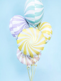 BALON FOLIOWY CUKIEREK ŻÓŁTY PASTELOWY 35cm OKRĄGŁY