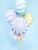 BALON FOLIOWY CUKIEREK FIOLETOWY PASTELOWY 35cm OKRĄGŁY