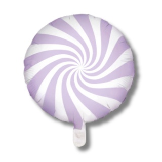 BALON FOLIOWY CUKIEREK FIOLETOWY PASTELOWY 45cm OKRĄGŁY