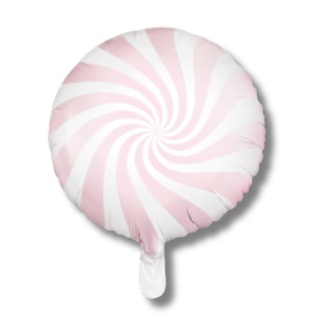 BALON FOLIOWY CUKIEREK RÓŻOWY PASTELOWY 45cm OKRĄGŁY