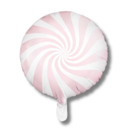 BALON FOLIOWY CUKIEREK RÓŻOWY PASTELOWY 45cm OKRĄGŁY