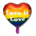 BALON FOLIOWY SERCE LOVE IS LOVE 35cm KOLOROWY