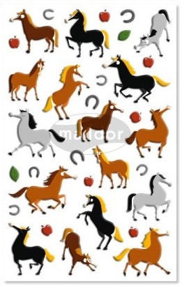 WYPUKŁE NAKLEJKI 3D - KONIE