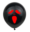 BALONY NA HALLOWEEN 30cm 6sztuk CZARNE Z NADRUKIEM