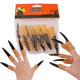 SZTUCZNE PALCE Z CZARNYMI PAZURAMI NAKŁADKI SZPONY