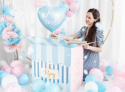 BALON FOLIOWY NIEBIESKIE SERCE MOM TO BE 35cm BABY SHOWER