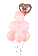 BALONY RÓŻOWE MOM TO BE 30cm 6sztuk BABY SHOWER REVEAL PARTY