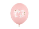 BALONY RÓŻOWE MOM TO BE 30cm 6sztuk BABY SHOWER REVEAL PARTY