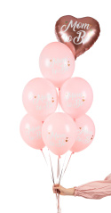 BALONY RÓŻOWE MOM TO BE 30cm 6sztuk BABY SHOWER REVEAL PARTY