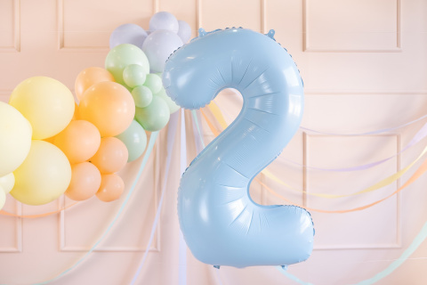 FOLIOWY BALON CYFRA 2 JASNY NIEBIESKI 72cm URODZINY HEL/POWIETRZE FOLIOWY BALON CYFRA 2 JASNY NIEBIESKI 72cm URODZINY HEL/POWIETRZE