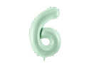 FOLIOWY BALON CYFRA 6 ZIELONA PASTELOWA 72cm URODZINY HEL/POWIETRZE FOLIOWY BALON CYFRA 6 ZIELONA PASTELOWA 72cm URODZINY HEL/POWIETRZE