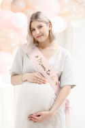 SZARFA DEKORACYJNA MOM TO BE RÓŻOWA - BABY SHOWER GENDER REVEAL PARTY