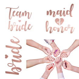 TATUAŻE NA WIECZÓR PANIEŃSKI 13szt. BRIDE TEAM BRIDE MAID OF HONOR